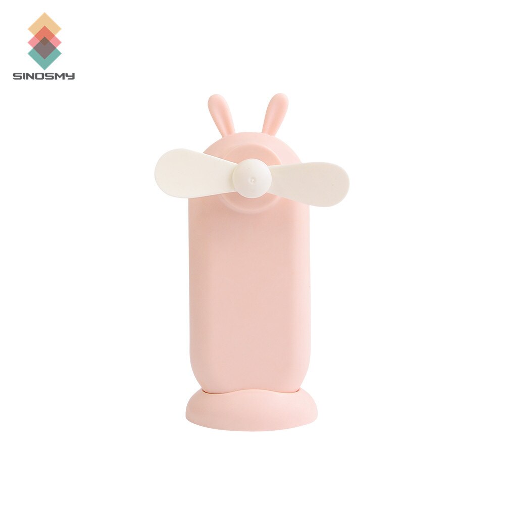 Prijs Oplaadbare Handheld Mini Draagbare Usb Kleine Ventilator: Pink Rabbit