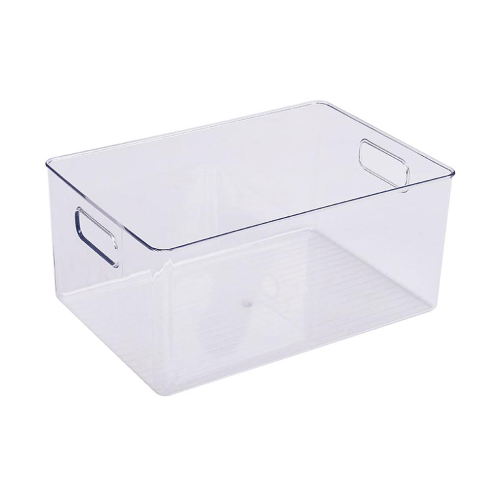 Clear Pantry Organizer Bins Household Plastic Food Storage Basket Box For Kitchen Countertops Cabinets Refrigerator Freezer: 32.5x22x 25cm