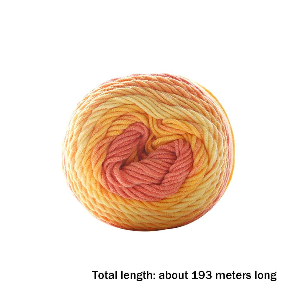 193M Rainbow Segment dyed yarn 5 Strand wool Yarn Sweater Scar DIY Handmade knitted Hat Scarf Sofa Cushion Cake Yarn