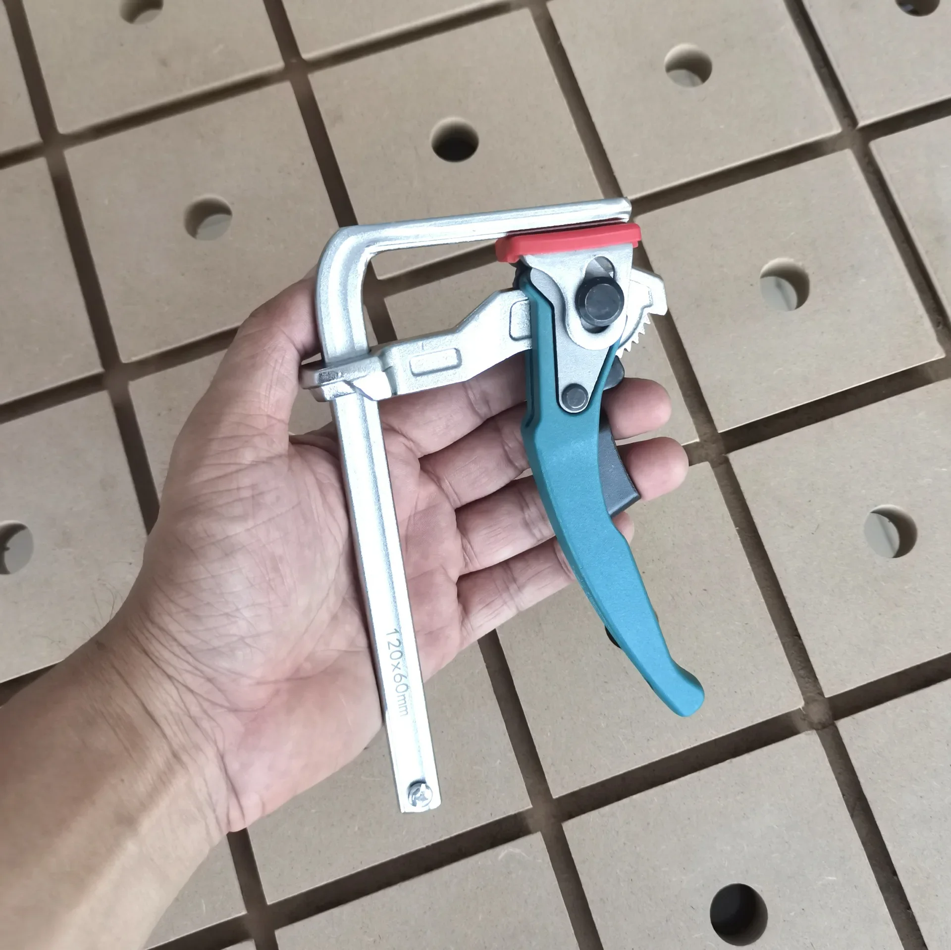 Track Saw Rail/MFT Clamps Alloy Steel Upgrade Quick Ratchet Track Saw Guide Rail Clamps for Woodworking Guide Rail System Clamp: GOLD