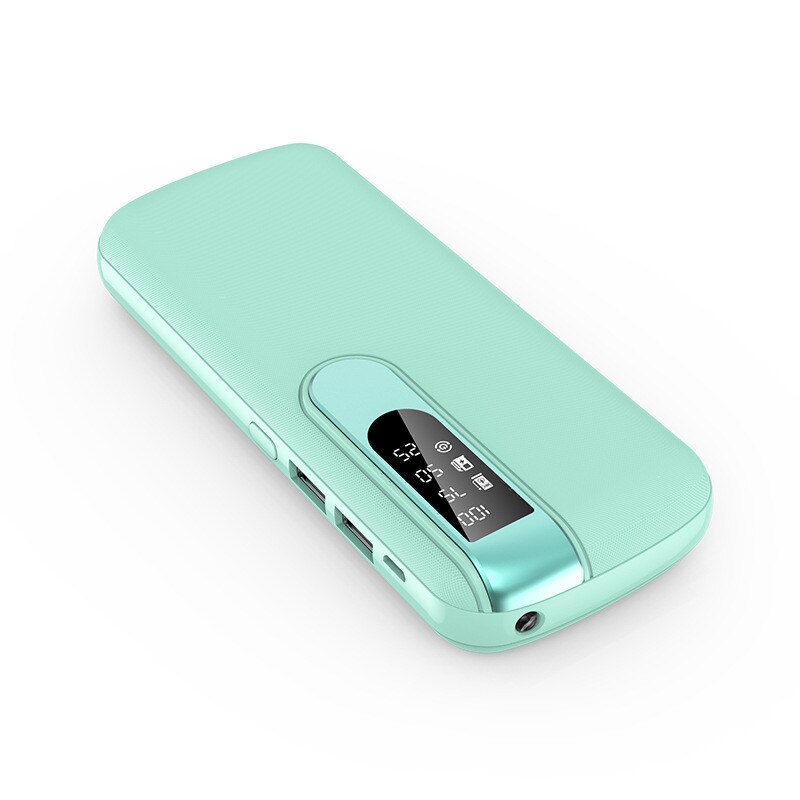 30000 mah powerbank, tragbarer handylader, powerbank mit hoher kapazität für outdoor-reisen, lcd-digitalanzeige, led-beleuchtung: Grün