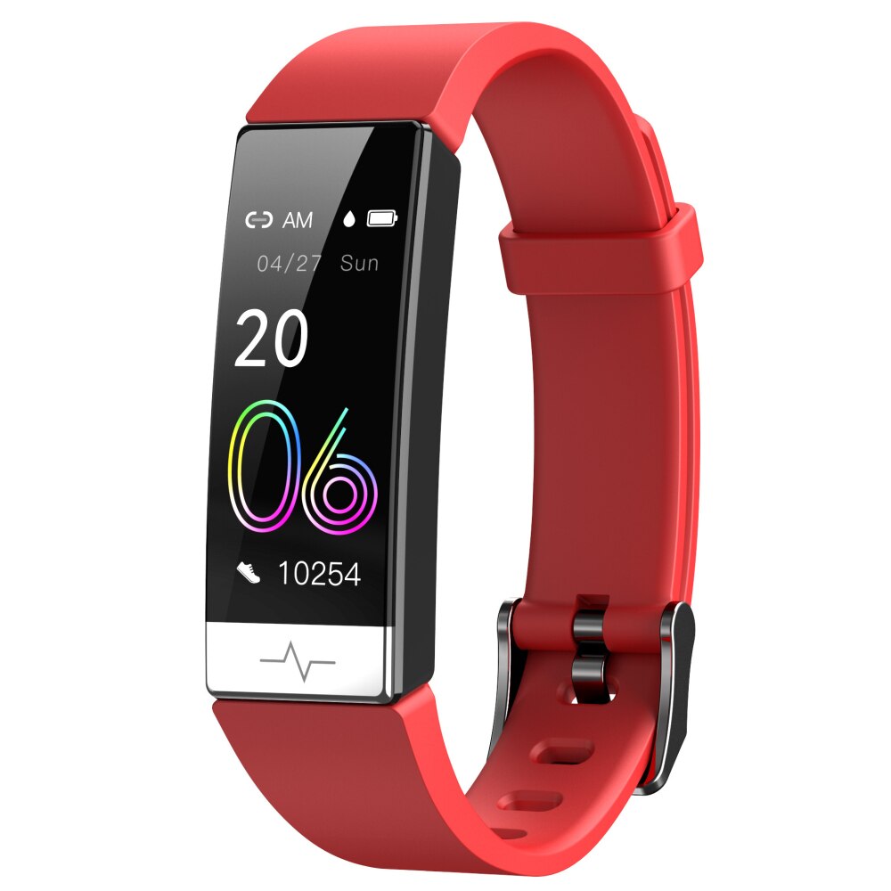 Y91 Smart Bracelet Waterproof IP68 Smartwatch ECG PPG HRV Heart Rate Monitor Blood Presures Whatsapp Reminder for IOS Android: Red