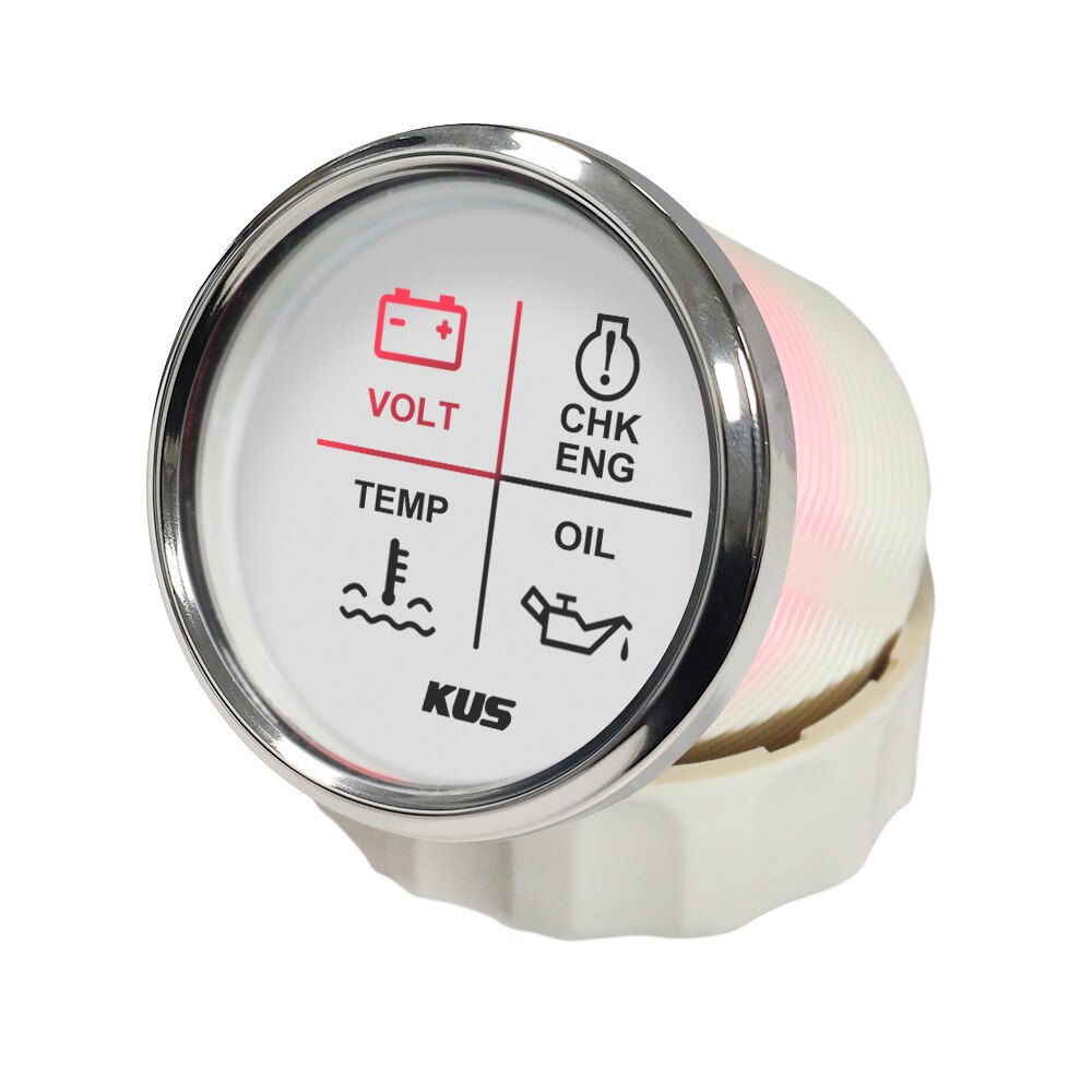 KUS – jauge d&#39;alarme de moteur 52mm, 4led, pour voiture et bateau