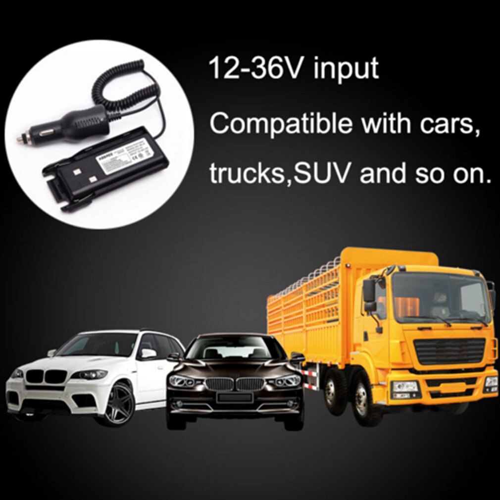 UV-82 coche Eliminador de batería para Baofeng UV82 UV-82L UV-8D UV-89 UV-82HP Radio Walkie Talkie UV-82 cargador de coche