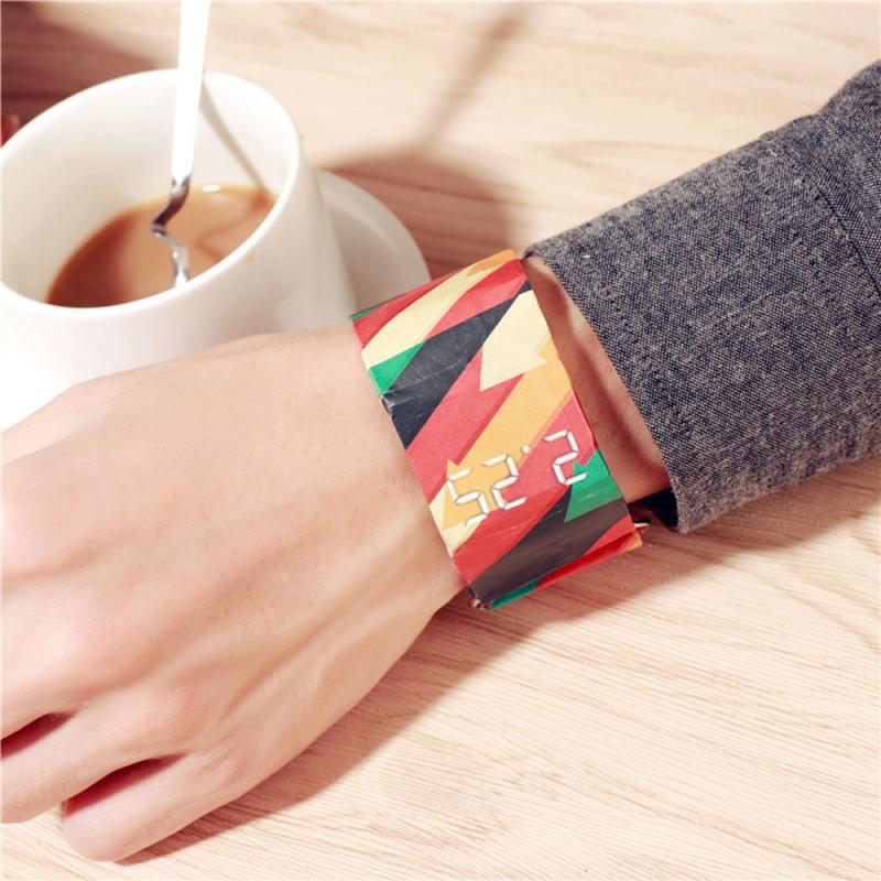 Paper Watch LED Waterproof Paper Strap Digital Wrist Unisex Watch Digital Watches Sport Watch: 04
