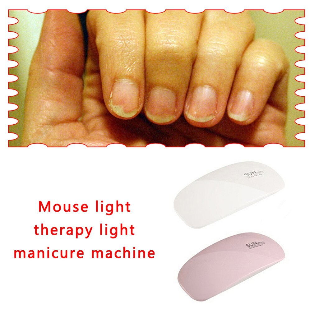 6w folde mini mus fototerapi lampe skønhed uv / led neglelak lampe mus lys usb mini negletørrer