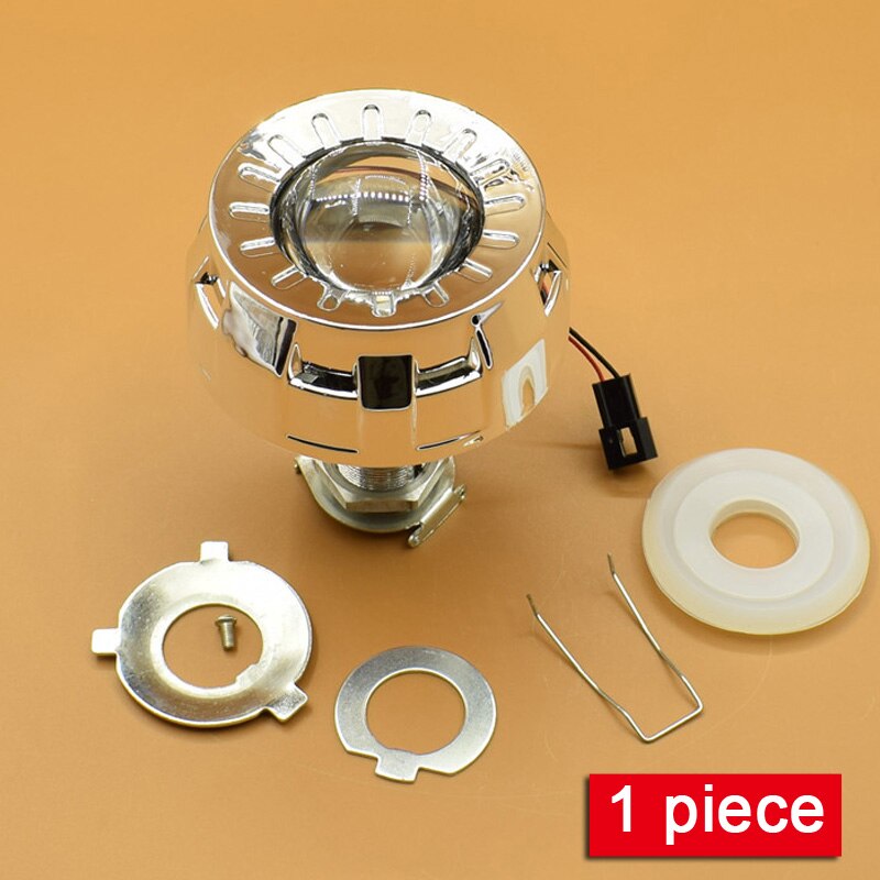 1,8 "Mini HID Bi xenon lente del proyector del faro + Mini Gatling Gun Shrouds para los coches/motocicleta H7 H4 Car Styling: One Piece Only