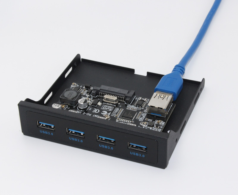 PCI-E robić USB 3.0 Karta rozszerzeń USB na panelu przednim komputera adapter PCIE USB 3,5" miękki USB3.0 Wspornik panelu przedniego PCI wyrazić x1 pion