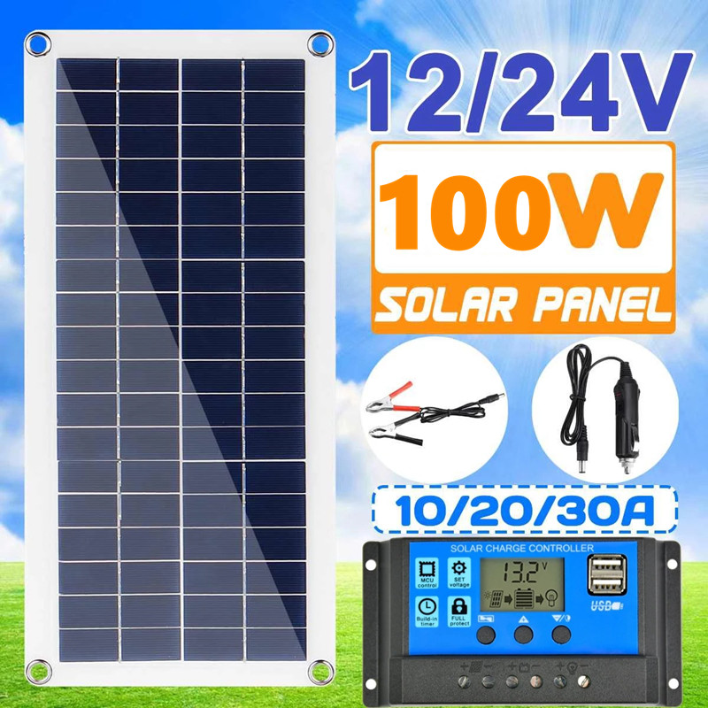 Zanflare – panneau solaire 100W 12V avec contrôleur 100A, pour téléphone, camping-Car, chargeur MP3, chargeur de batterie d&#39;extérieur