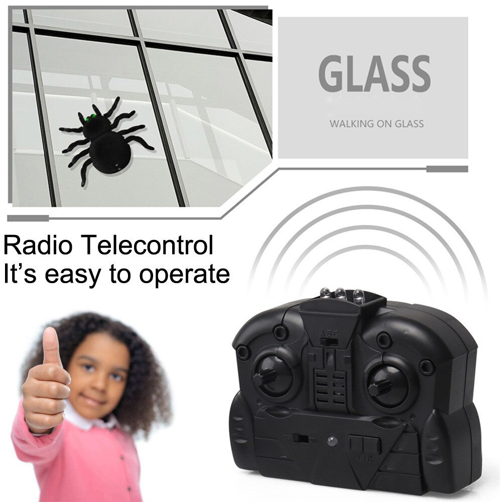 RC Wall Climbing Spider Simulation Joke Scary Trick Scared Electronic Spider Toy