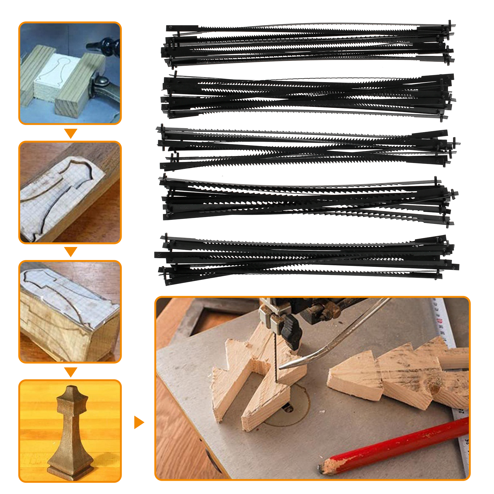 60 st rullsågblad, stiftände, 5 tums robust rullsågblad i kolstål, tpi 10/15/18/20/24 , ersättning för trä, plast, metall