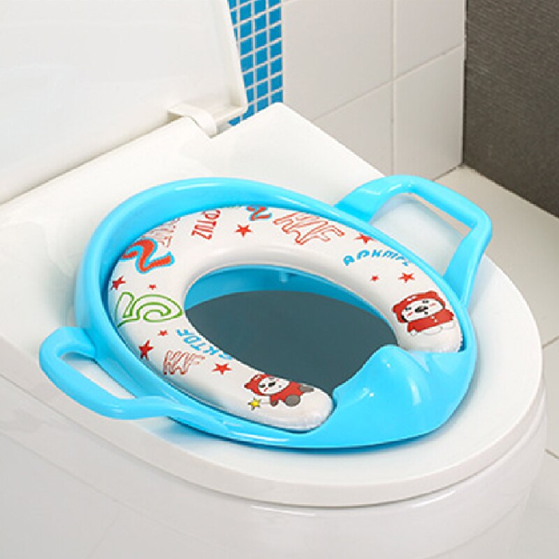 Baby training toilet seat environmental protection children's toilet with handle training seat baby toilet seat