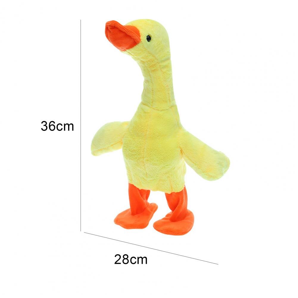 Brinquedo de pelúcia de pato brinquedo musical engraçado pp algodão educacional de pato amarelo brinquedo de pelúcia para relaxamento montessori brinquedos educacionais para presentes de crianças