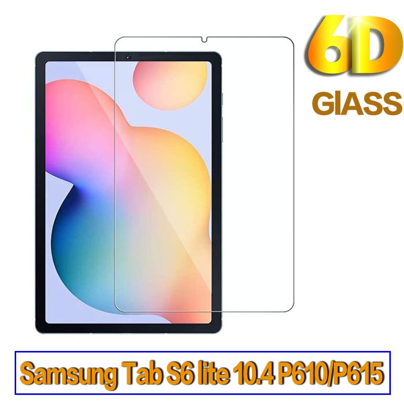 Voor samsung tab  s6 lite 10.4 inch screenprotector voor galaxy tab  s6 lite 10.4 sm-p610 p615 gehard glas guard flim: 6d glazen
