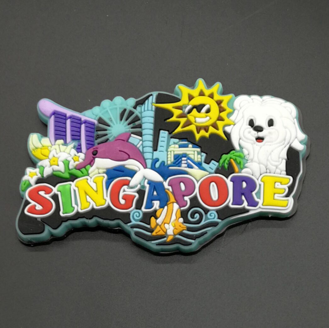 Singapore Rubber Fridge Magnet Tourist Souvenirs Refrigerator Magnetic Stickers Travel collection