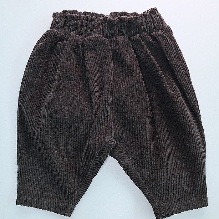 Kids Casual Elastische Taille Broek Effen Kleur Katoen Dikke Corduroy Broek Baby Jongens En Meisjes Broek Kinderkleding: 7888gray / 6M   66cm