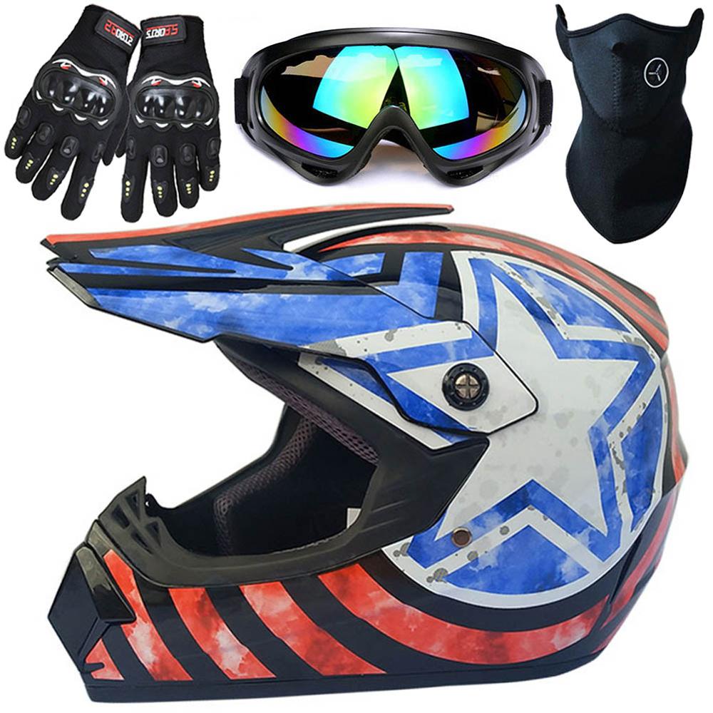 Youth Motocross Helmets, Motorcycle Racing Kart Snowmobile Helmet Casco Moto, Unisex, Suitable for All Seasons: Silver