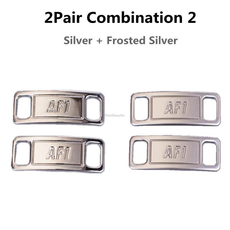 Combinación AF1 de abalorios de diamante para zapatos, cordones de , hebilla de Metal de , decoraciones, Chapa de la Fuerza Aérea 1, accesorios para zapatos: 2Pair Combination 2