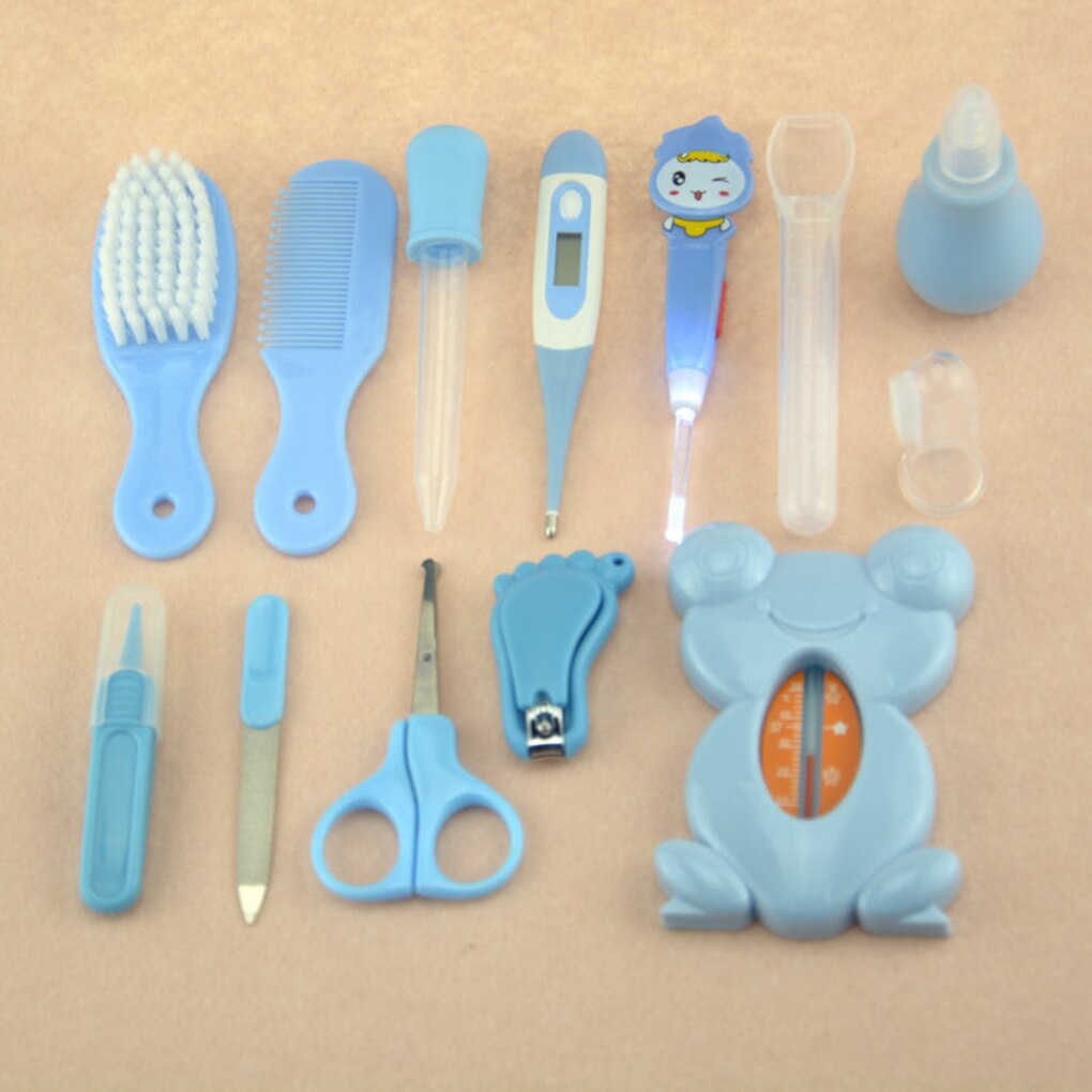 13 Stuks Baby Baby Grooming Gereedschap Pasgeboren Manicure Set Baby Gezondheidszorg Nagelknipper Haarborstel Tool