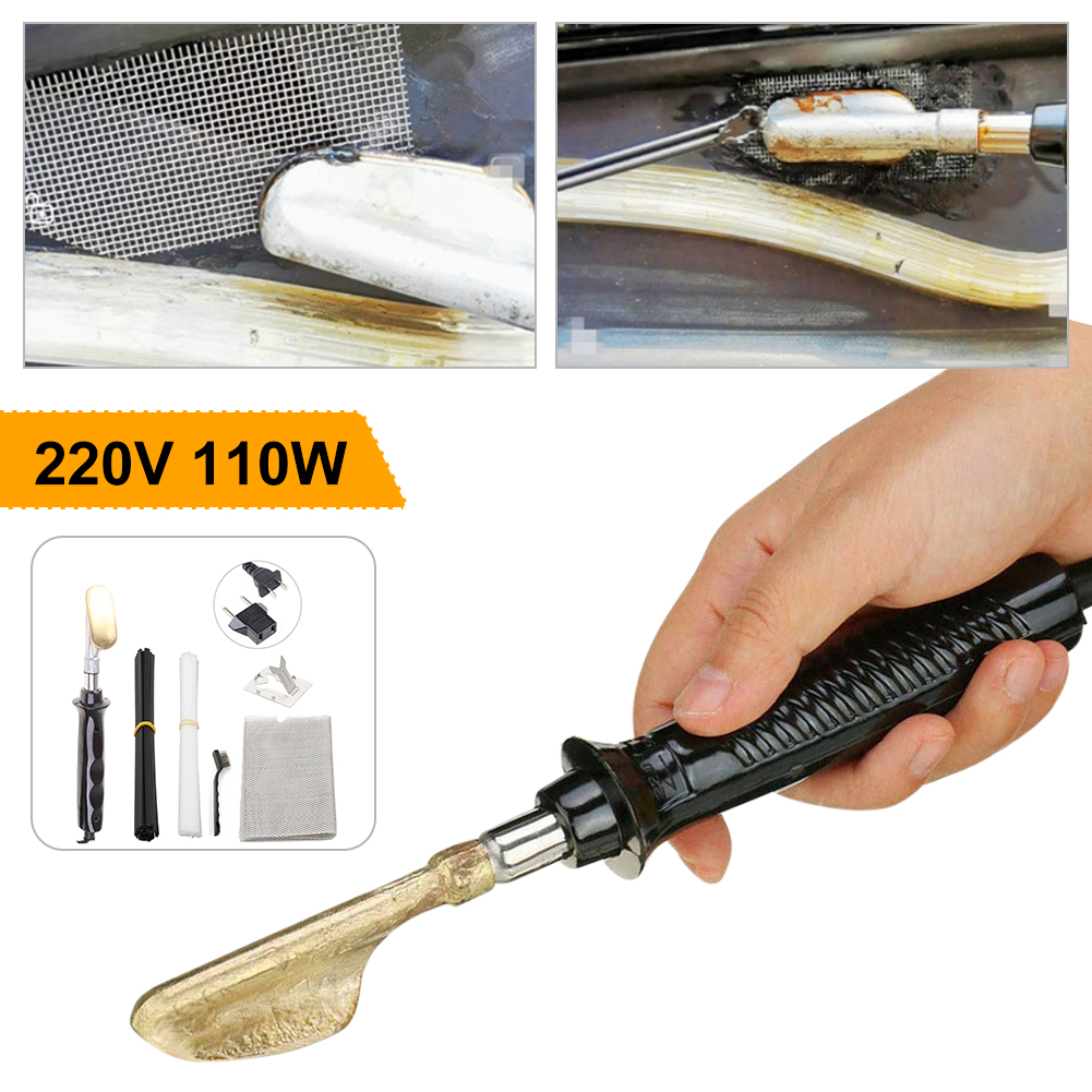 220V Welding Kit for Bumper with Soldering Iron Welding Rod Wire Mesh Brush Auto Repairing Tools Arts Crafts DIY Tools