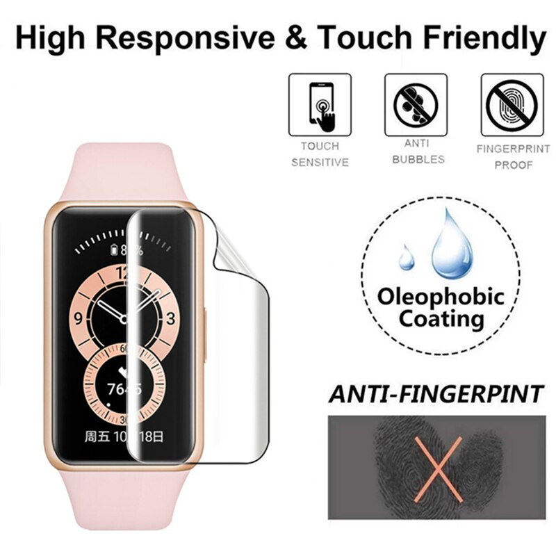 Soft Screen Protective Film For Huawei Band 6 NFC SmartWatch Cover Screen Protector film for Huawei Band 6 pro TPU Watch Film