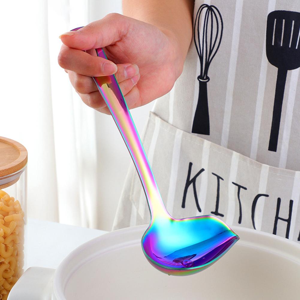 Stainless Steel Duck Mouth Oil Spoon Hanging Pot Soup Ladle Scoop Tableware Kitchen Spoon Colander Spoon