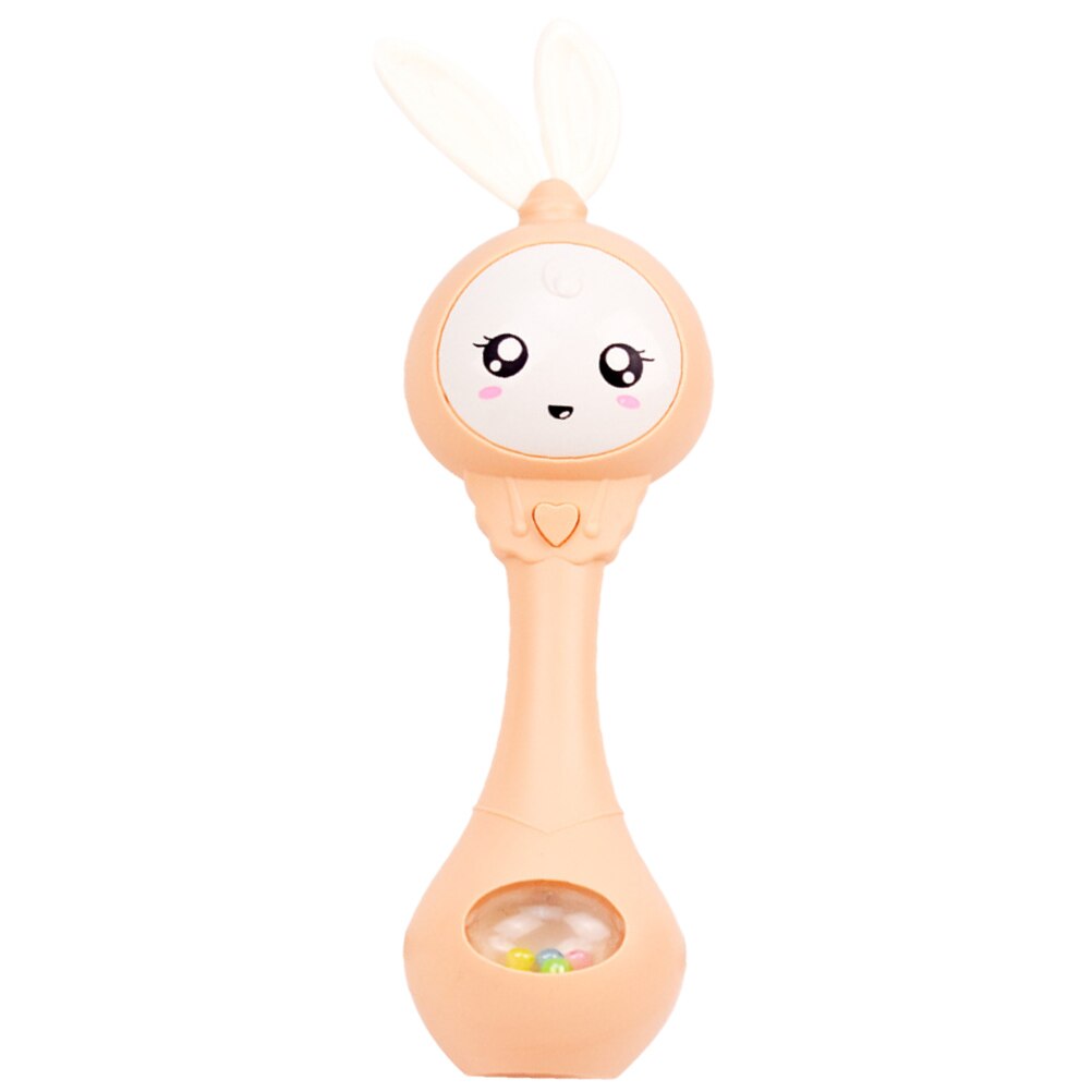 Electric Musical Flashing Baby Rattles Baby Infant Hand Bells Cute Rabbit Hand Bells Newborn Infant Early Educational Toys #30: Orange