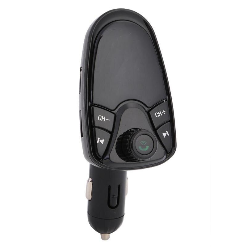 M1 Bluetooth Hands-free FM Transmitter Portable Power-off Memory Function CVC with Built-in Mic Dual USB Fast Charger