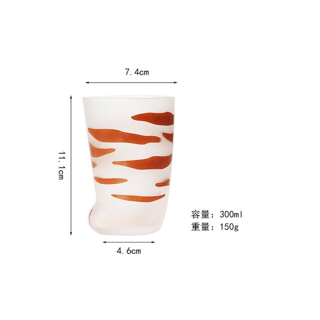 Leuke Kat Klauw Cup Ontbijt Melk Koffie Creatieve Thee Kopjes Persoonlijkheid Frosted Glas Koffie Mok Voor Mannen Vrouwen Kids Verjaardag: A