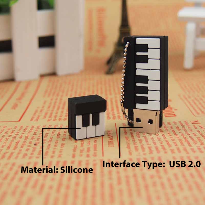 Piano Toetsenbord Flashdrive Usb 2.0 Pendrive Memory Stick 64 Gb High Speed Usb Pen Drive 128 Mb 4 Gb 8gb 32 Gb Usb Drive