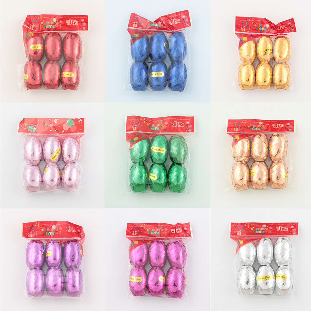 6pcs/lot Balloon Ribbons Rope White Rose Gold blue purple gold silver Ribbon Roll Wedding Birthday Party Decoration Wrapping Tap