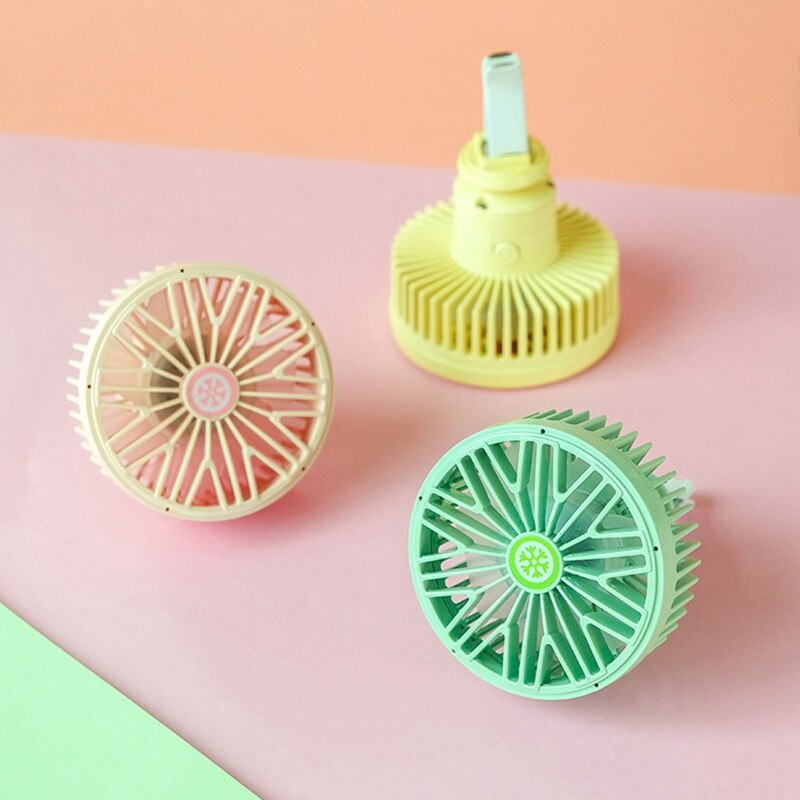 Mini Auto Airco Ventilator Usb Oplaadbare Auto Ventilator Met Led Verlichting Voor Wind Outlet Center Console Fan Auto Interieur