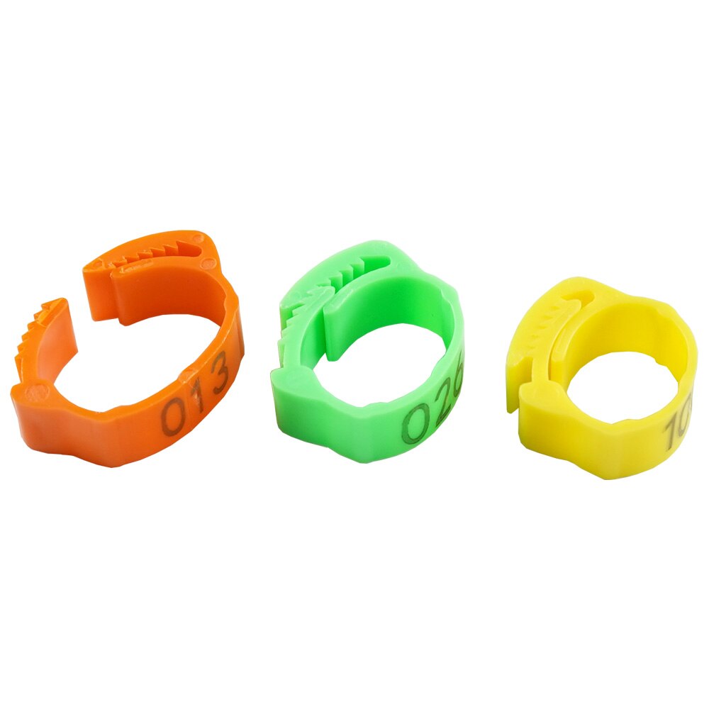 30PCS Numbered Poultry Chicken Leg Band Clip-on Adjustable Buckle Ring For Animal Duck Pigeon Goose Digital Label 6 Colors
