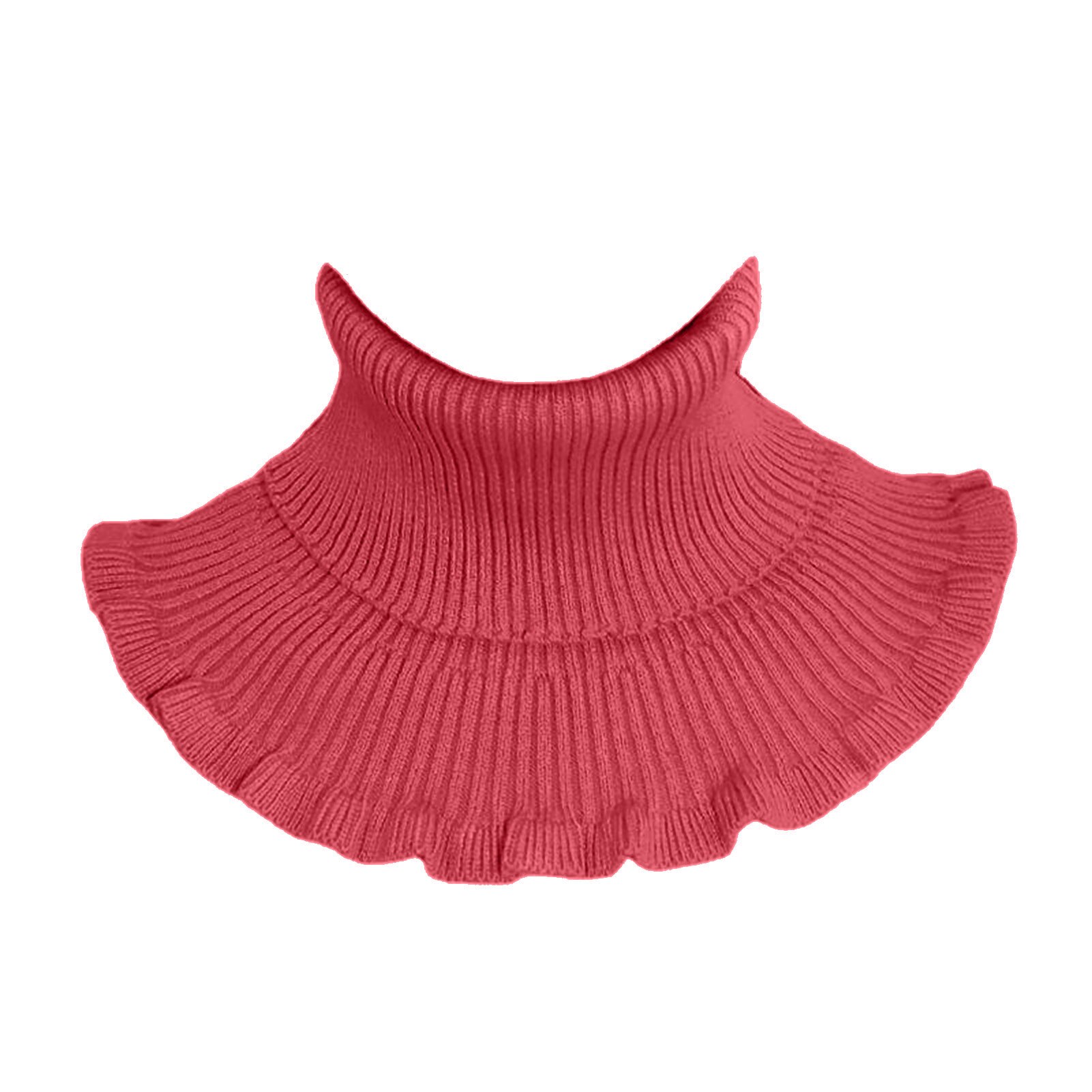 Collier à col roulé pour femme, couleur unie, écharpe tricotée respirante, guêtre de cou: Rouge