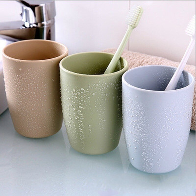 Tazas redondas gruesas respetuosas con el medio ambiente, soporte para cepillos de dientes, taza de enjuague PP, accesorios para baño, taza para cepillos