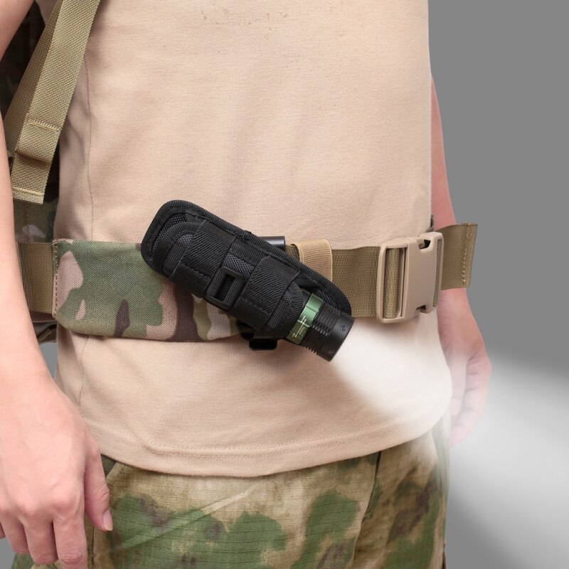 Étui De Ceinture Pour Lampe De Poche - Rotation à 360°, Résistant Aux Rayures, Portable Sur Ceinture Ou Sac, Pour Lampes De 18 à 35 Mm De Diamètre