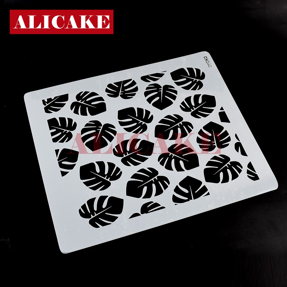 Leaves Cake Stencil Template Jungle Leaf Wedding Lace Cake Decorating Fondant Tools Plastic DIY Drawing Cake Mold Stencils
