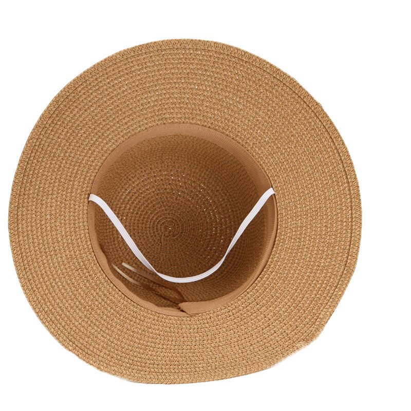 Trend kvinders floppy halm åndbar bred kant blomst sol hat sommer strand ferie udendørs parasol hætter