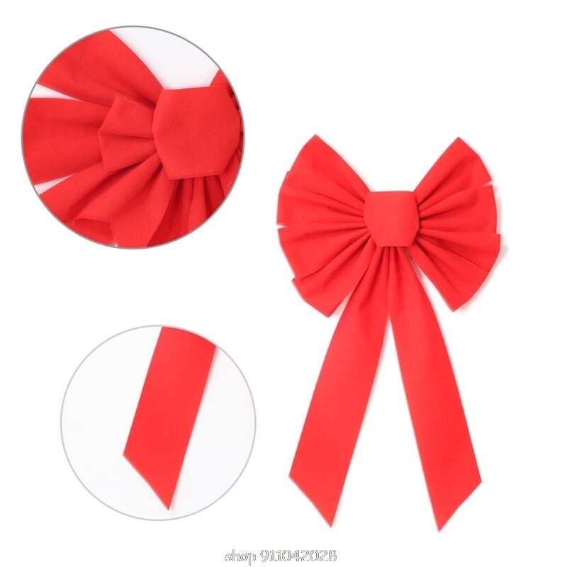 Red Bow Velvet Christmas Bows Hanging Xmas Bows for Christmas Wreaths Decoration or Tree Toppers D11 20