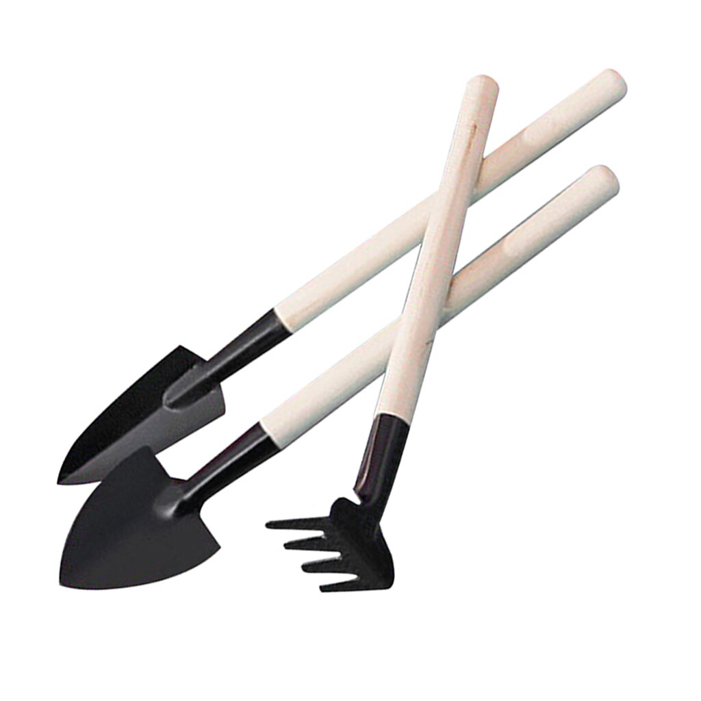 3pcs Miniature Planting Gardening Tool Set Includes Hand Trowel, Hand Rake