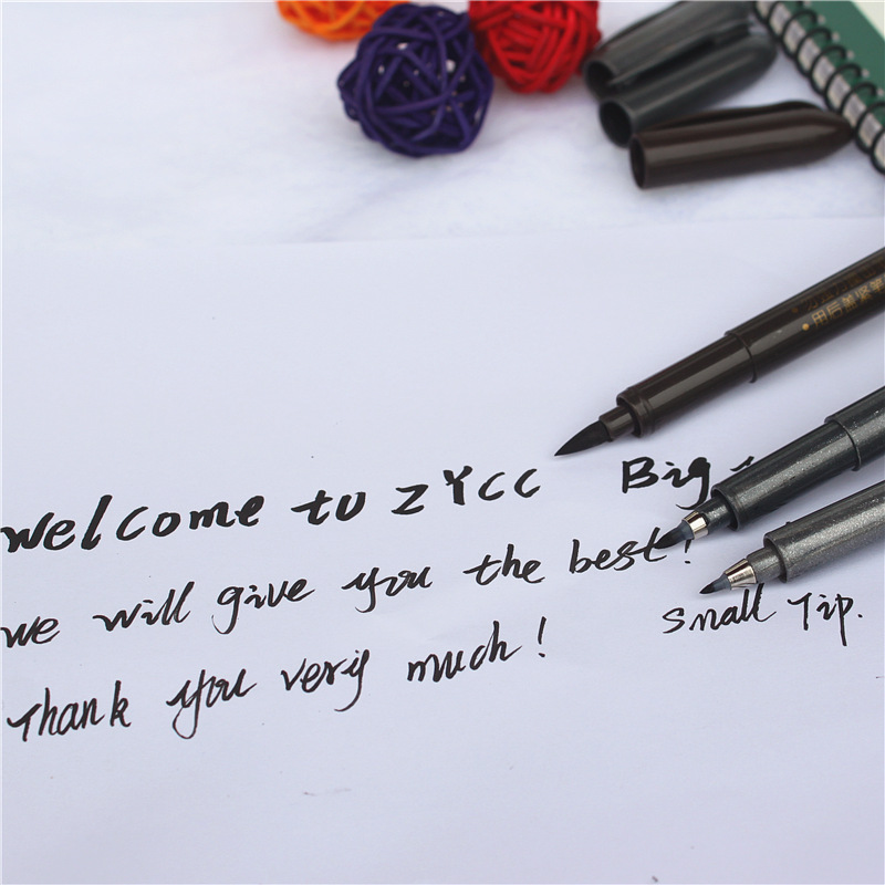 3 typer kalligrafi pensel pen til at vælge blød børste filt tip penne signatur manga tegning skitse liner finere skoleartikler