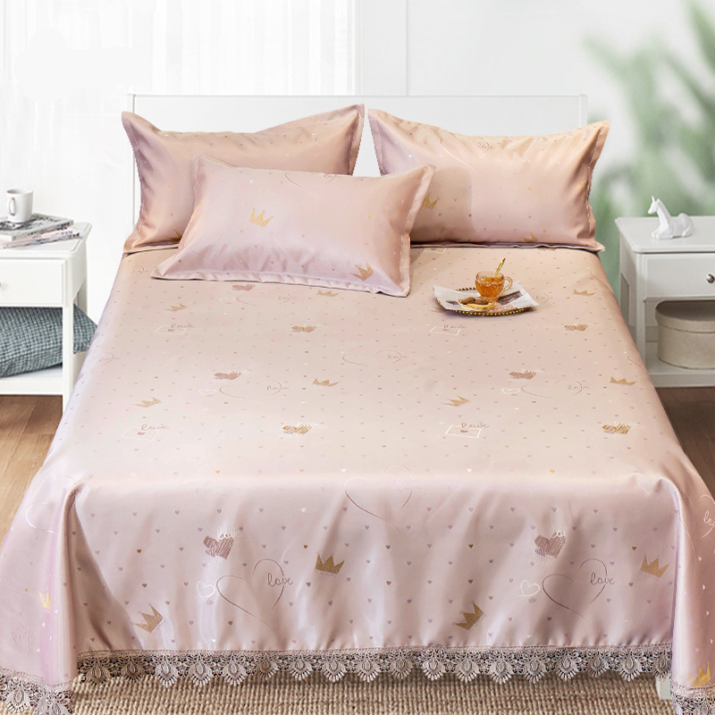 Peter Khanun Zomer Beddengoed Set Ijs Zijde Laken Kussensloop 3 Pcs Zomer King Queen Size Bed Linnen Opvouwbare Mat 070: BS-1005 / 180x200cm