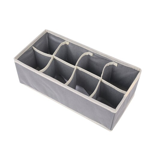 4pcs/Set Underwear Bra Organizer Storage Box 3 Colors Drawer Closet Organizers Boxes For Underwear Scarfs Socks Bra Multi Size: Grey 8 cells