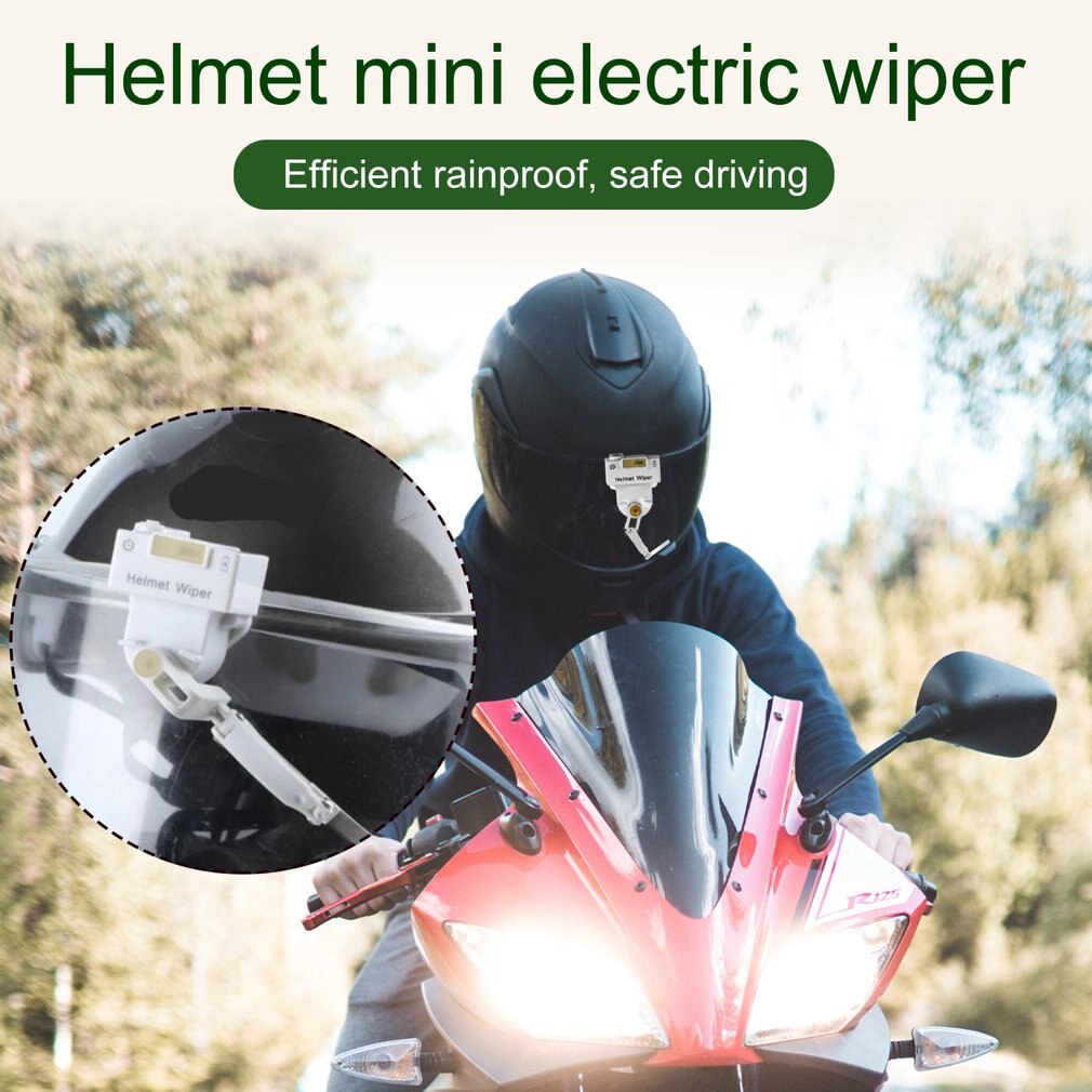 Motorfiets High Definition Stille Ruitenwisser Kit, Universele Motorhelm Elektrische Ruitenwisser Motor Helm Ruitenwisser Compatibel Met De Meeste Vizier IP65 Waterdicht,A,Concord12