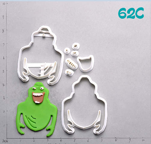 Ghostbusters Plastic Cake Cutter Set Custom Made 3D Printed Fondant Cupcake Top Cookie Cutter Cortadores De Fondant: 62C 3 inch