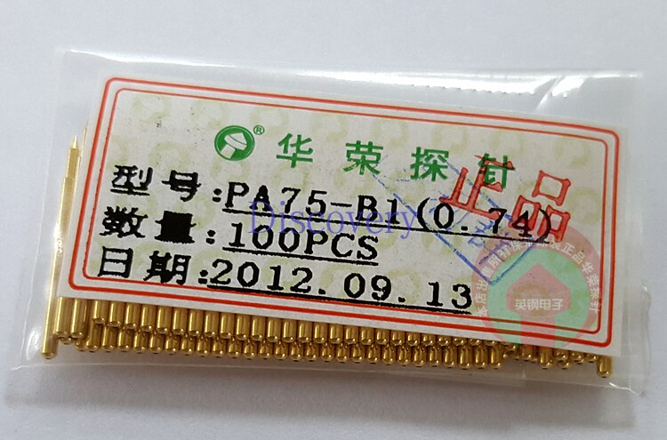 75MIL Tip Probe 1Mm Test Naald PA75-B1 (0.74) Originele Huarong Spring Test Probe