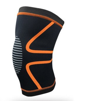 1 stuk voetbal basketbal kniebeschermers sportveiligheid kniebeschermers training elastische kniebrace ondersteuningsbeschermer sport kniebeschermer: Oranje 1 stuk / Xl