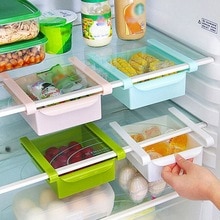 1PC Refrigerator Shelf Containers Storage Rack Retractable Food Storage Box Eco-friendly Plastic Container Kitchen Organizer