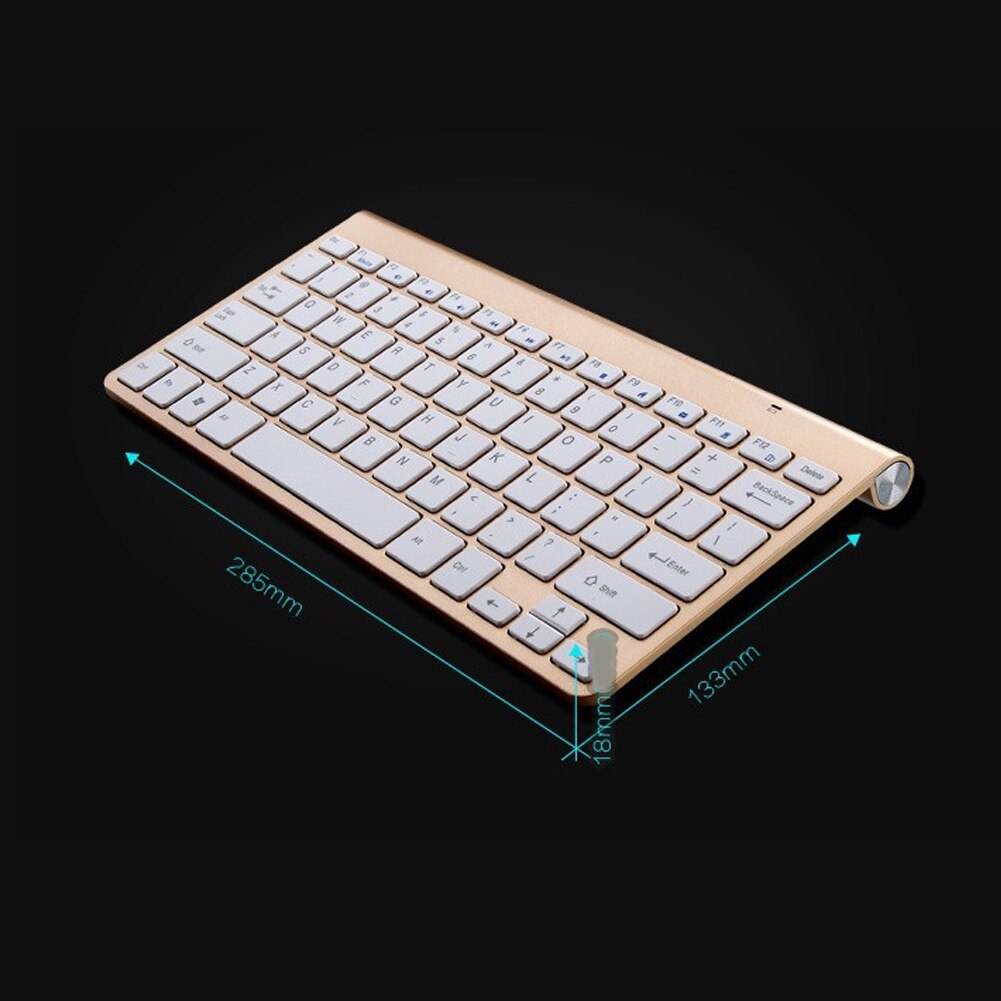 Kit clavier et souris ultra-fin avec 2.4g ports usb sans fil et silencieux pour téléviseur intelligent, ordinateur de bureau et pc