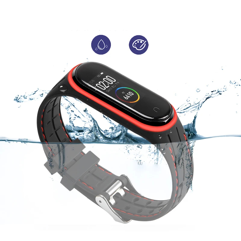 Silikone til xiaomi mi band 4 rem armbånd sport gummi urrem udskiftning smartwatch rem til mi band 3 4 5 6 7 armbånd